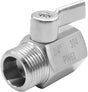 Stainless Steel 3/4" Shut Off Valve GHT Thread Garden Hose Heavy Duty Connector V1258-DP02-C-2533
