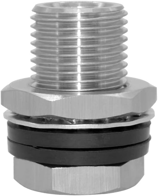 1/4" NPT Stainless Steel Female Bulkhead Coupler Thru-bulk Pipe Fitting 1-1/2" Length (Full Female Thread) V1258-DP02-C-2546