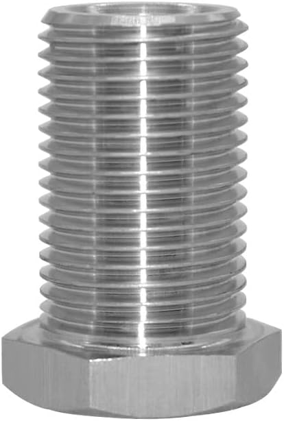 1/4" NPT Stainless Steel Female Bulkhead Coupler Thru-bulk Pipe Fitting 1-1/2" Length (Full Female Thread) V1258-DP02-C-2546