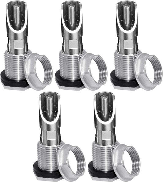 304 Stainless Steel Pig Nipple Waterer with 1/2 Female Bulkhead Fittings for Barrel Kit Feeder Automatic V1258-DP02-C-2556