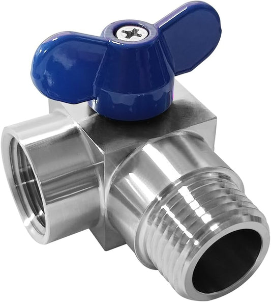 1/2" NPT Mini Ball Valve Male to Female 90 Degree Stainless steel Street Elbow Shut Off Valve V1258-DP02-C-2562