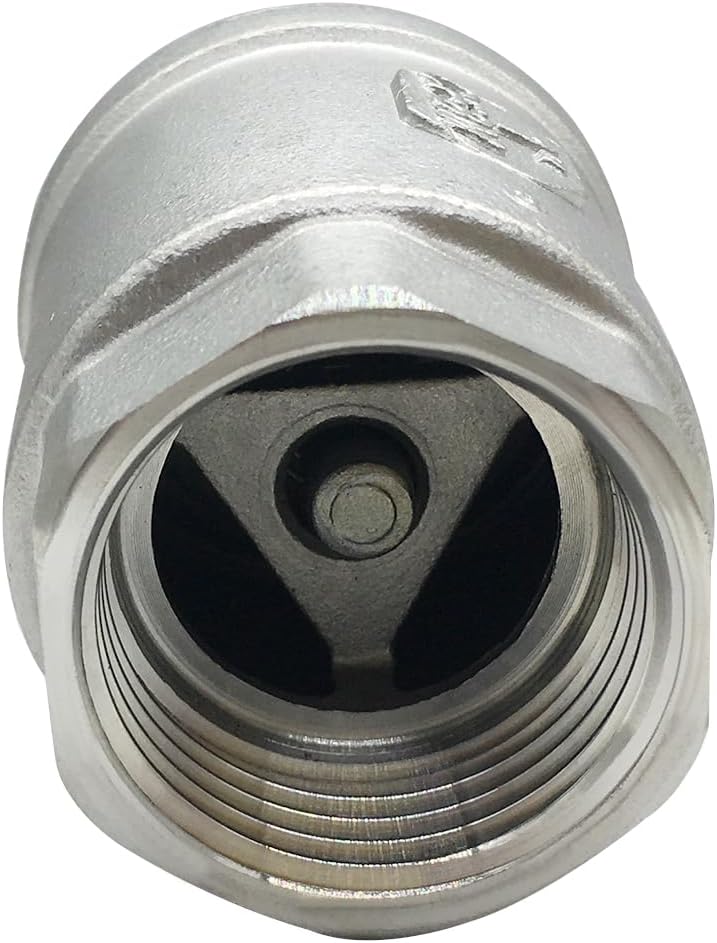 Stainless 1 NPT Threaded Check Valve Non Return One Way Horizontal Vertical Inline Water Spring Check Valve V1258-DP02-C-2579