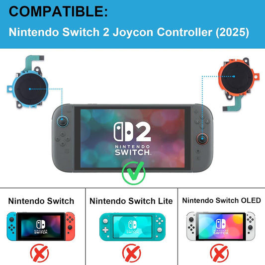 Replacement Joysticks Compatible with Nintendo Switch 2 Joycon Controller (2025), Drift Fix Repair Kit V1258-DP02-C-258