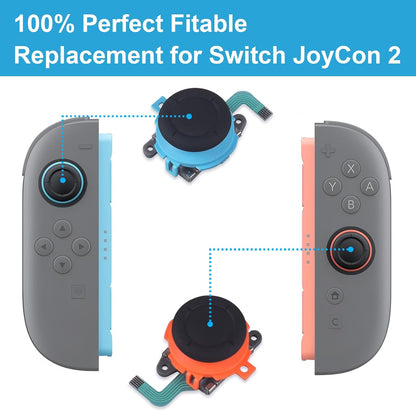 Replacement Joysticks Compatible with Nintendo Switch 2 Joycon Controller (2025), Drift Fix Repair Kit V1258-DP02-C-258
