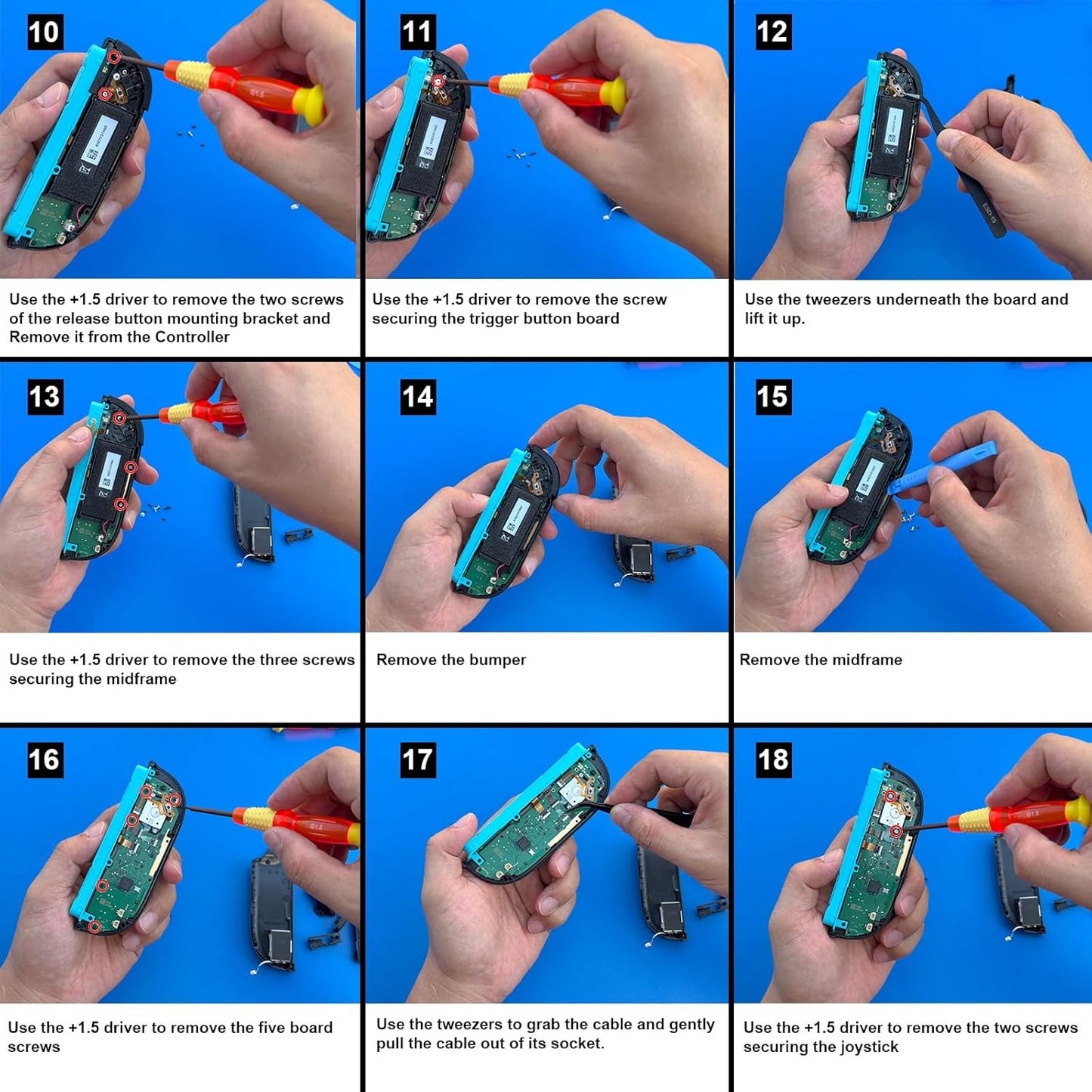 Replacement Joysticks Compatible with Nintendo Switch 2 Joycon Controller (2025), Drift Fix Repair Kit V1258-DP02-C-258