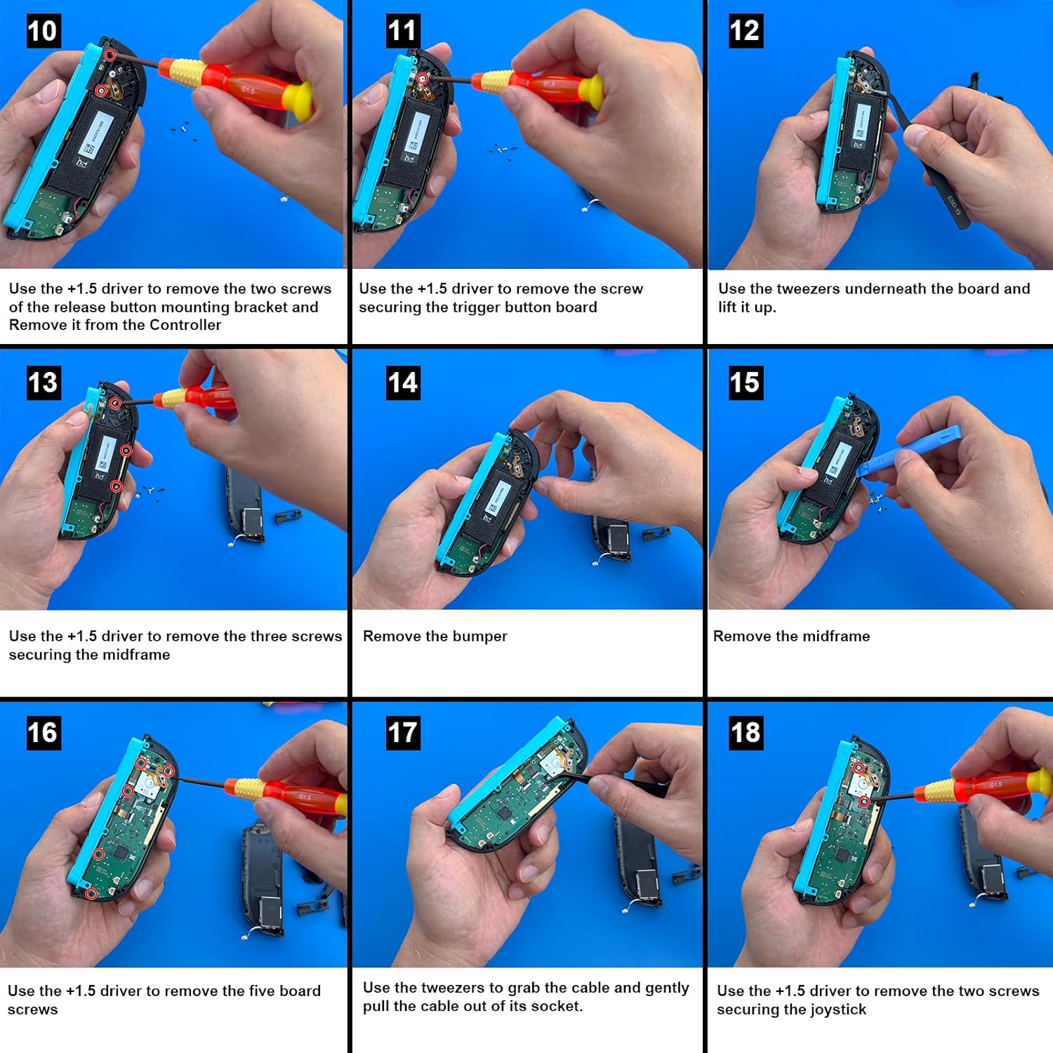 Replacement Joysticks Compatible with Nintendo Switch 2 Joycon Controller (2025), Drift Fix Repair Kit V1258-DP02-C-258