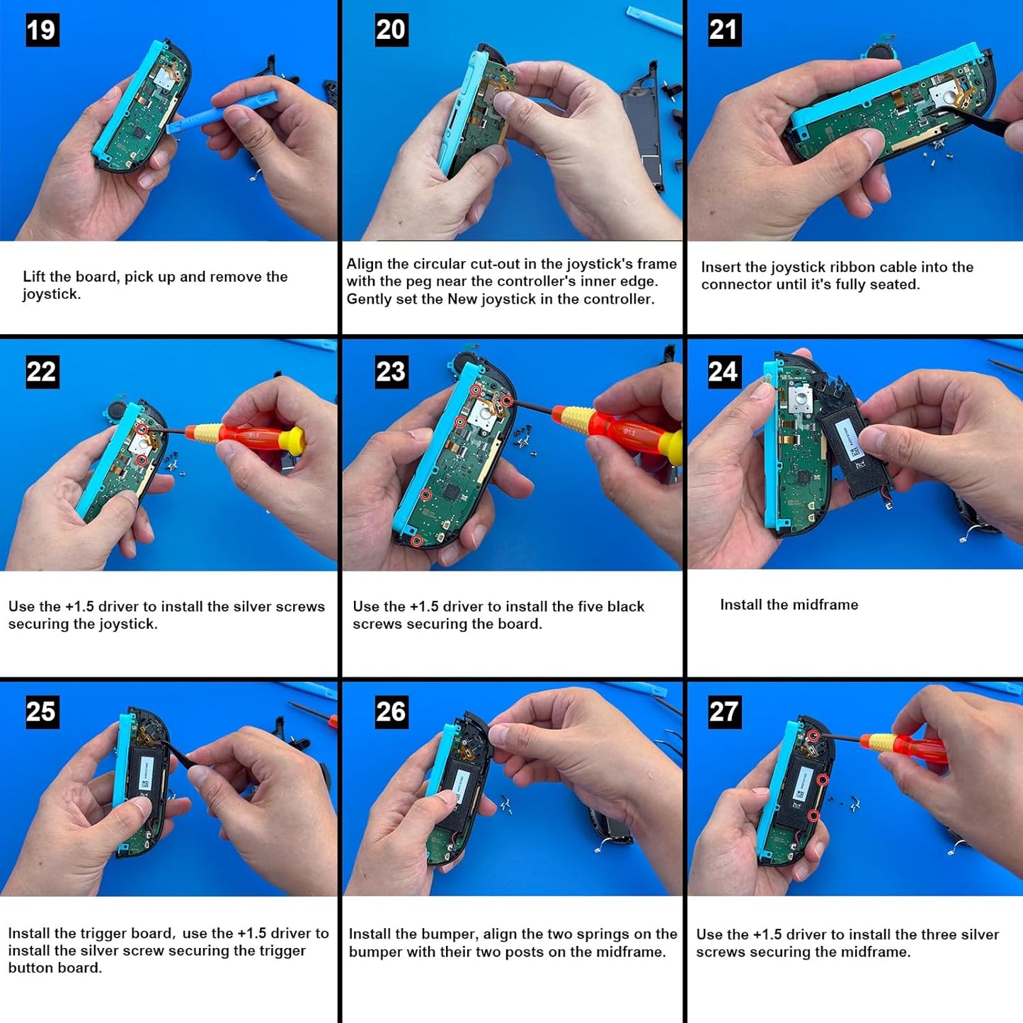Replacement Joysticks Compatible with Nintendo Switch 2 Joycon Controller (2025), Drift Fix Repair Kit V1258-DP02-C-258