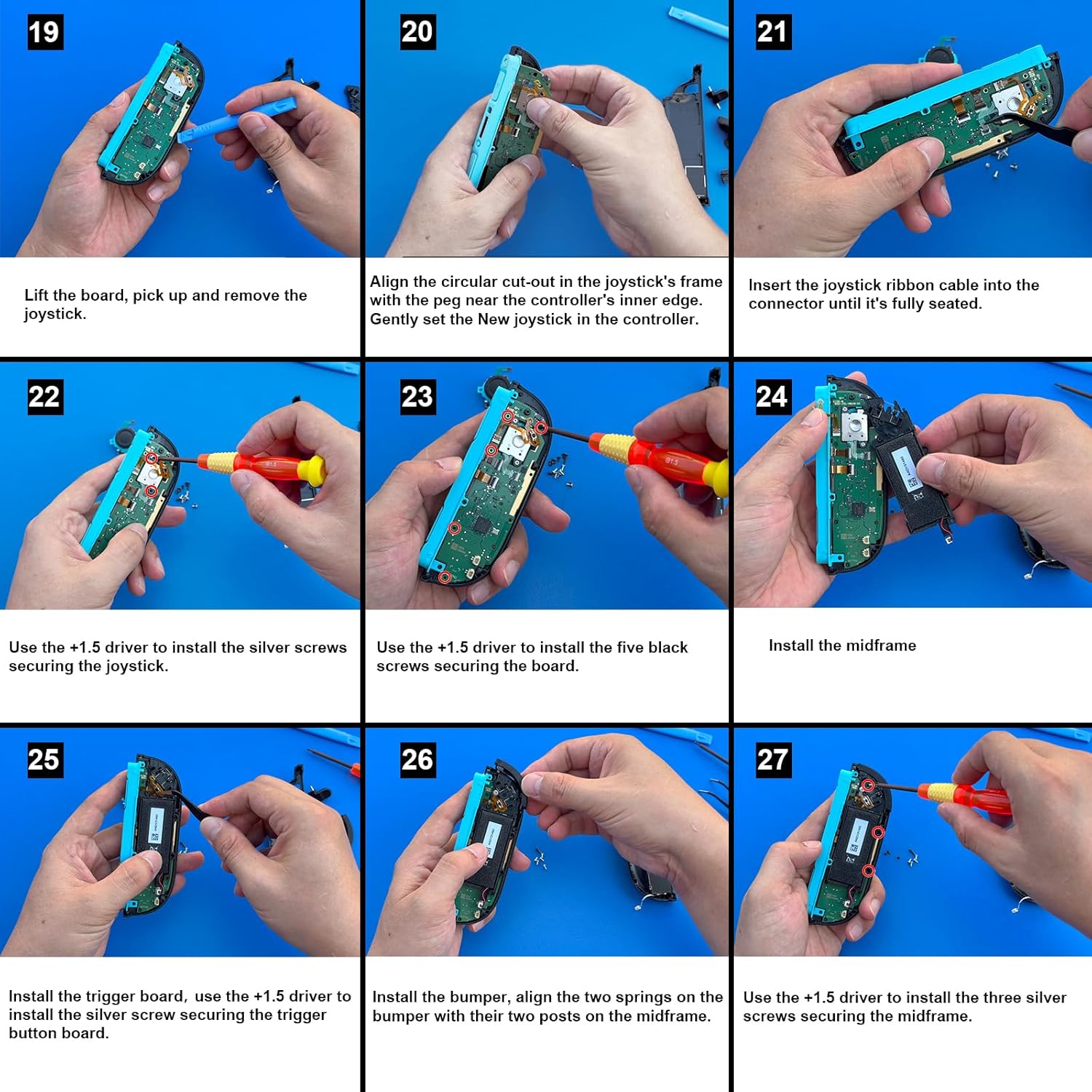 Replacement Joysticks Compatible with Nintendo Switch 2 Joycon Controller (2025), Drift Fix Repair Kit V1258-DP02-C-258