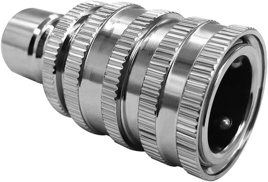 Stainless Garden Hose Quick Connect Fittings Water Hose Connectors 3/4 Inch GHT Disconnect Quick Release V1258-DP02-C-2586