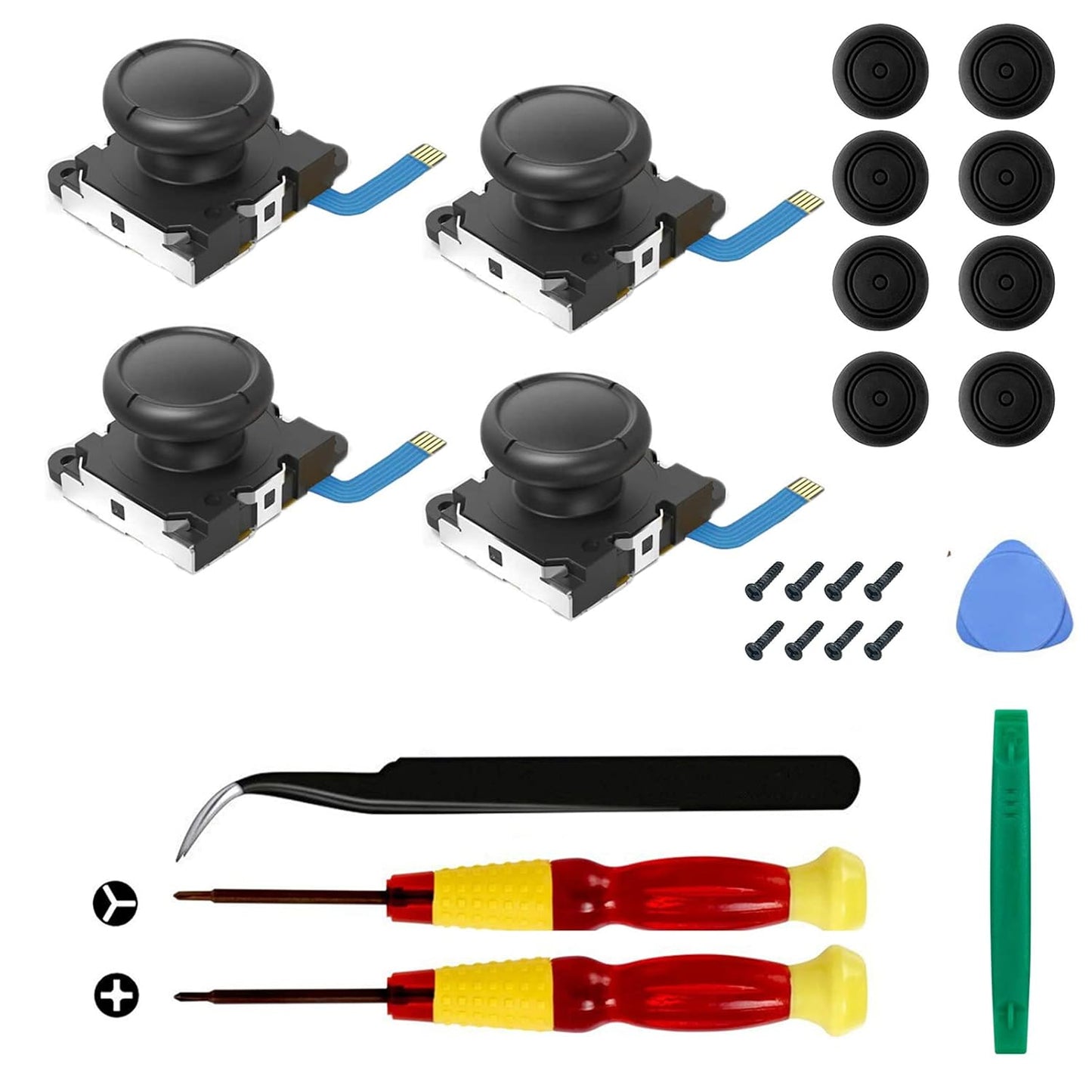 4-Pack Joycon Joystick Replacement Drift Fix for Nintendo Switch/Switch OLED Model/Switch Lite Joy-Con V1258-DP02-C-261