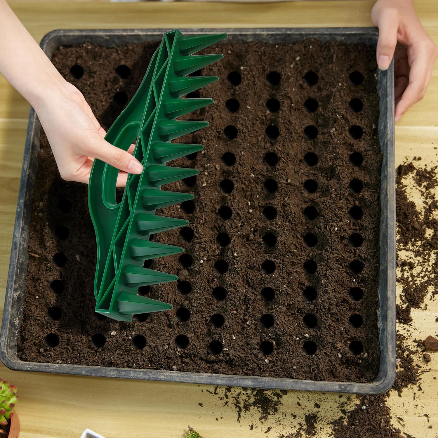 The Row Seeder by - Handheld Garden Tool for Precise Seed & Seedling Spacing in Rows & Seed Trays - for V1258-DP02-C-264