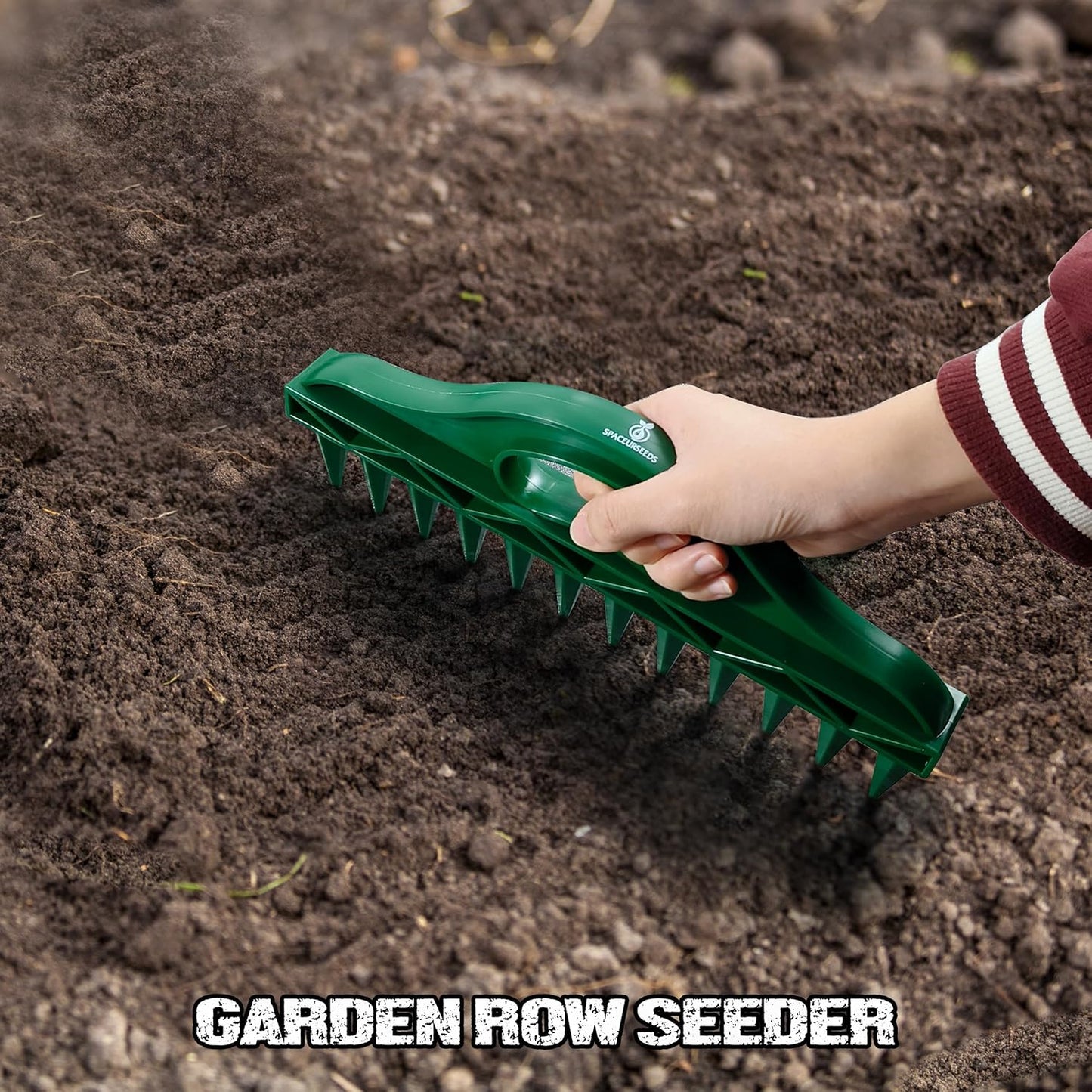 The Row Seeder by - Handheld Garden Tool for Precise Seed & Seedling Spacing in Rows & Seed Trays - for V1258-DP02-C-264
