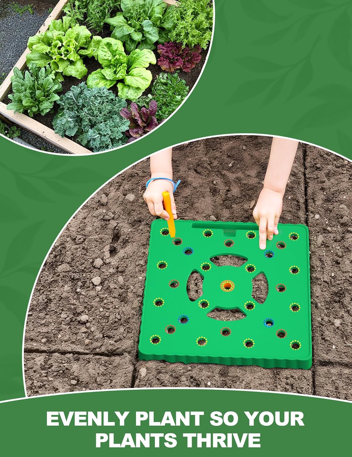 Seed Spacer Tool for Square Foot Gardens - Maximize Your Garden Space and minimize Weeds with This Premium V1258-DP02-C-265