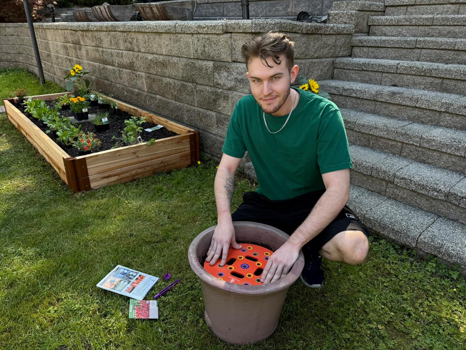 Round Seed Planting Template by - Patented Color-Coded Garden Spacing Tool Kit with Seed & Seedling Spacer, V1258-DP02-C-266