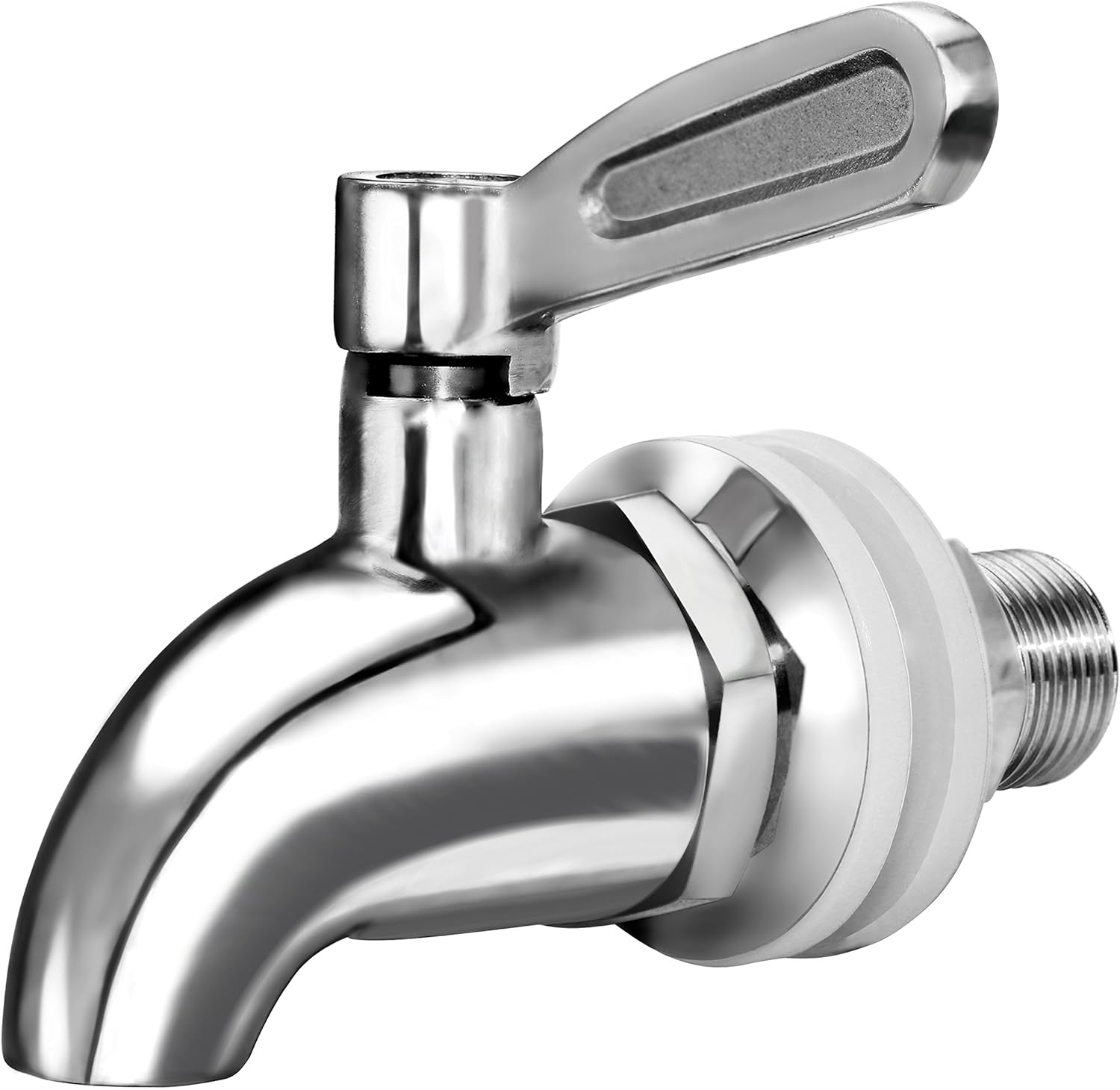 Updated More Durable Beverage Dispenser Replacement Spigot,Stainless Steel Polished Finished, Water Dispenser V1258-DP02-C-271
