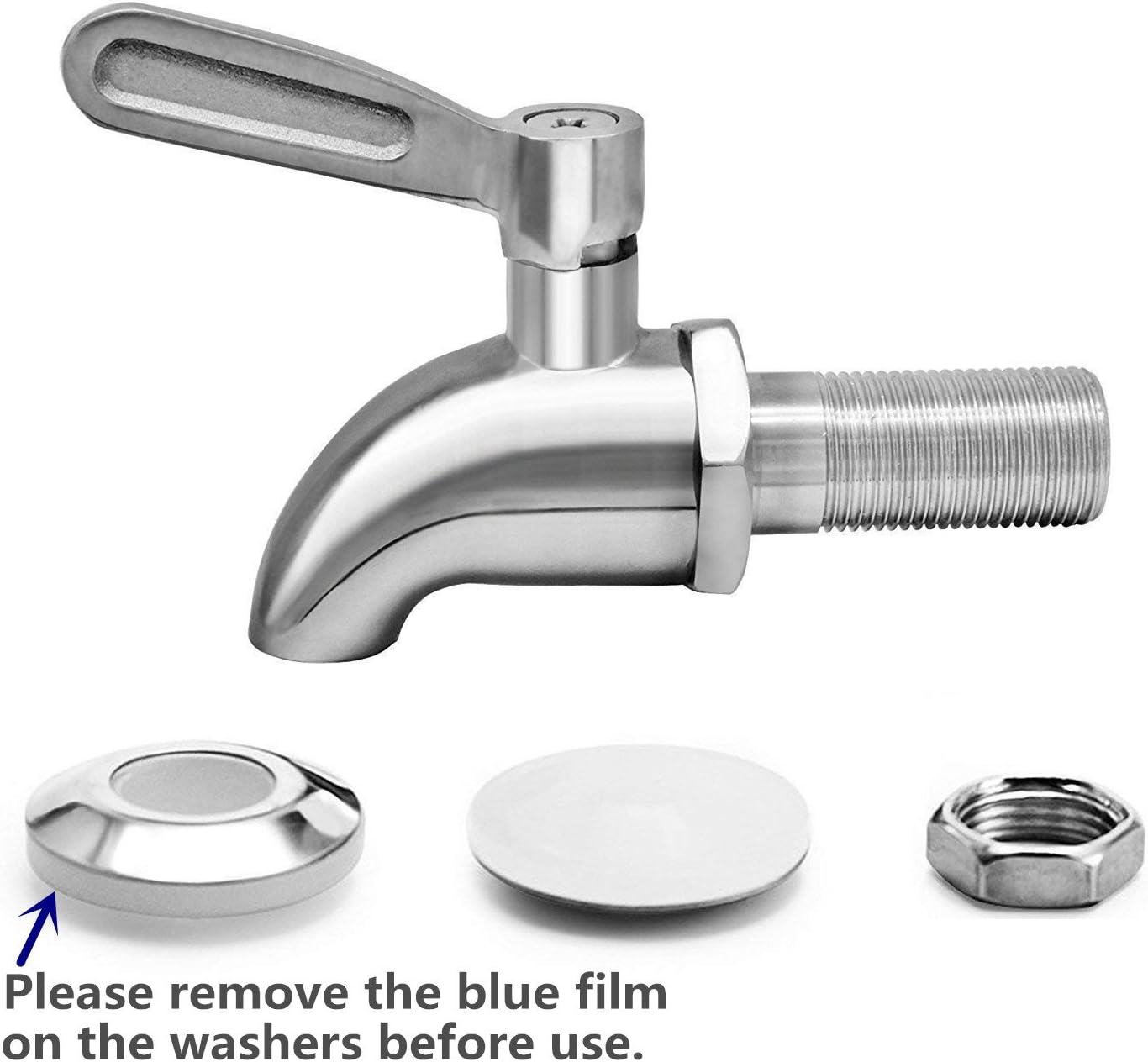 Updated More Durable Beverage Dispenser Replacement Spigot,Stainless Steel Polished Finished, Water Dispenser V1258-DP02-C-271