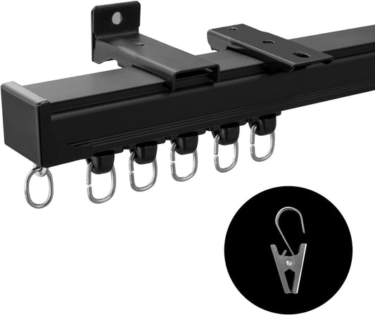 Ceiling Curtain Track,Curtain Track Wall Mounted,Ceiling Mount Rail Room Divider Tracks Extra Long Curtains V1258-DP02-C-2729