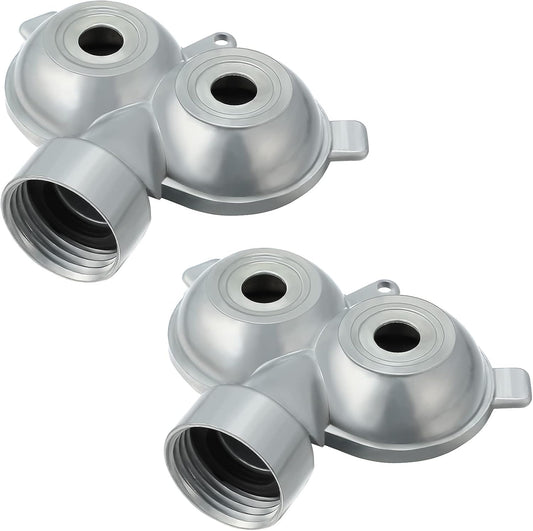 2 Pcs Circle Pattern Twin Spot Sprinkler Metal Lawn Garden Rotating Water Spray Sprinkler 360 Degree for Lawn V1258-DP02-C-2740