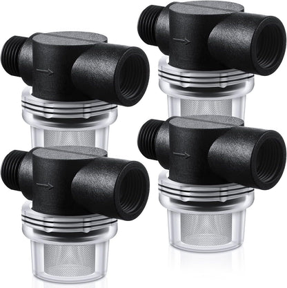4 Pack Water Pump Strainer Filter, RV Replacement 1/2 Twist On Pipe Strainer with 50 Mesh Stainless Steel V1258-DP02-C-2746