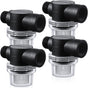 4 Pack Water Pump Strainer Filter, RV Replacement 1/2 Twist On Pipe Strainer with 50 Mesh Stainless Steel V1258-DP02-C-2746