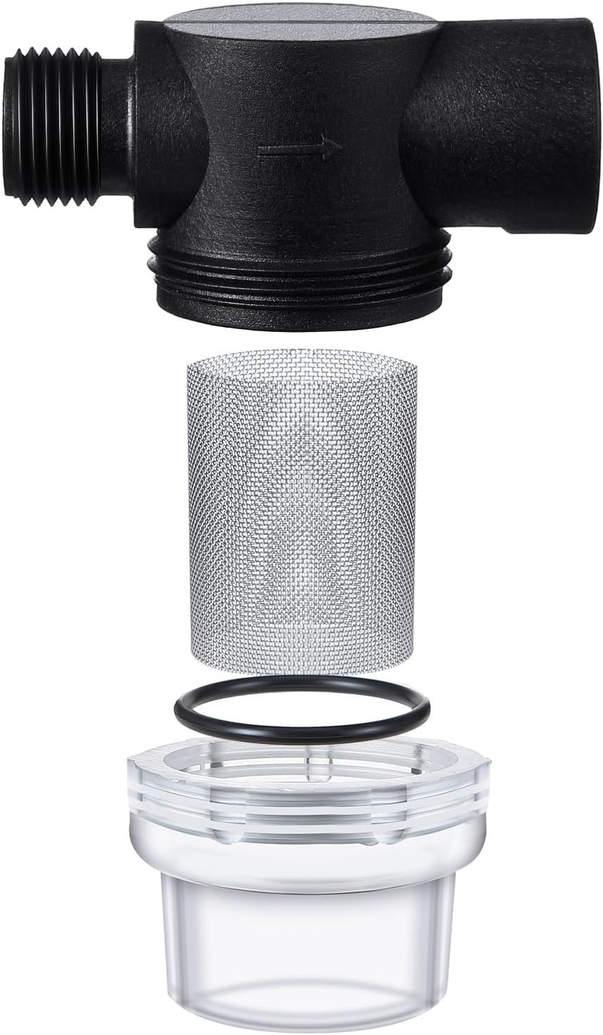 4 Pack Water Pump Strainer Filter, RV Replacement 1/2 Twist On Pipe Strainer with 50 Mesh Stainless Steel V1258-DP02-C-2746