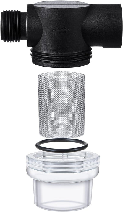 4 Pack Water Pump Strainer Filter, RV Replacement 1/2 Twist On Pipe Strainer with 50 Mesh Stainless Steel V1258-DP02-C-2746