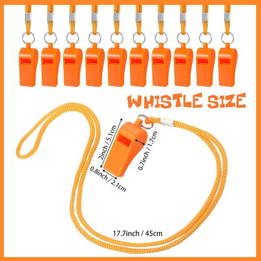 Whistle for Adults with Lanyard Plastic Safety Emergency Whistle Survival Loud for Lifeguard Coaches Hiking V1258-DP02-C-2749