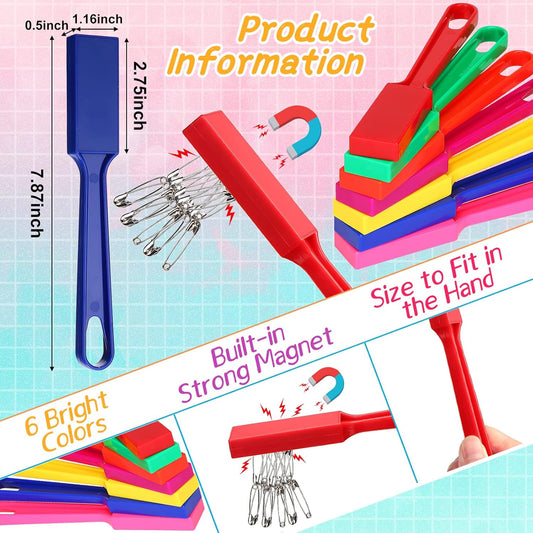 Magnet Wands for Kids Classroom Educational Learning Kits Rainbow Magnetic Wand Bulk 8 Inch Preschool Science V1258-DP02-C-2751