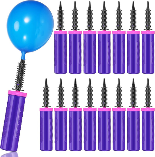 16 Pcs Handheld Balloon Air Pump Inflator Air Pump for Balloons, 2 Way Dual Action Manual Balloon Inflator V1258-DP02-C-2755