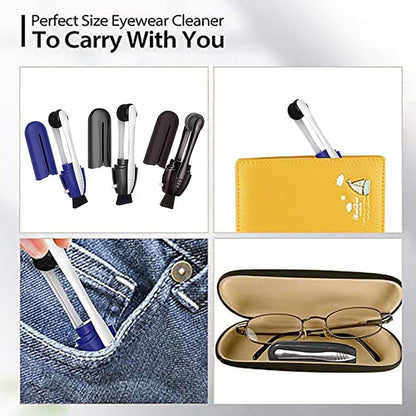 Portable Microfiber Eyeglass Cleaner (3 Count), Efficient and Durable Carbon Microfiber Technology, Lens V1258-DP02-C-2756
