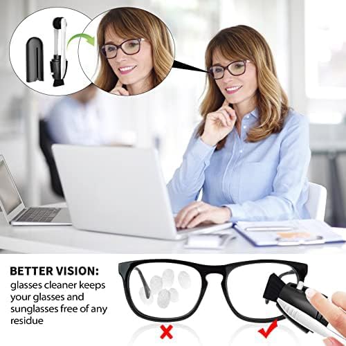 Portable Microfiber Eyeglass Cleaner (3 Count), Efficient and Durable Carbon Microfiber Technology, Lens V1258-DP02-C-2756