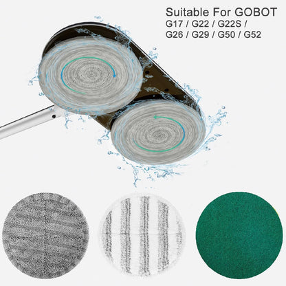 Electric Mop Pads Replacement Cleaning Scrubber Mop Pads, 6.3 inches V1258-DP02-C-2763