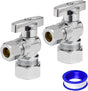 Heavy Duty Angle Stop Valve 1/2" Nom (5/8" OD) Comp x 3/8" OD Comp, 1/4-Turn Operation, High quality V1258-DP02-C-2764