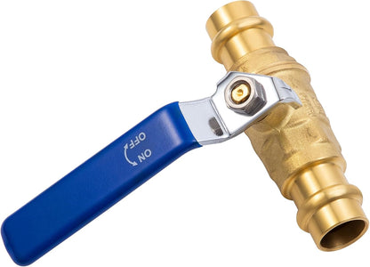 1/2" Press Ball Valve, Lead-Free Press into 1/2"Copper Tubing Connection with EPDM O-ring V1258-DP02-C-2768