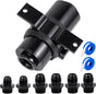 Inline Fuel Filter 10 Micron with 6AN 8AN 10AN Adapter,50MM Universal Bracket Clamp,10 Micron Inline Fuel V1258-DP02-C-2769