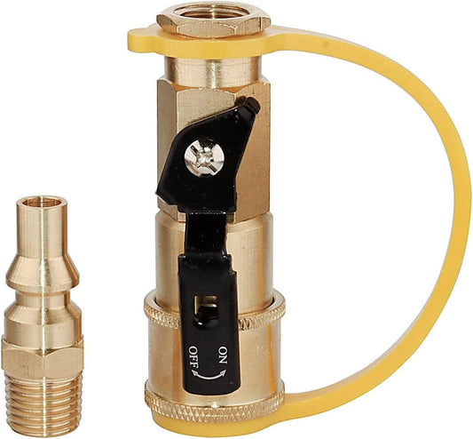 1/4" RV Propane Quick Connect Adapter for Propane Hose, Propane or Natural Gas 1/4" Quick Connect or V1258-DP02-C-277