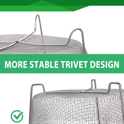Steamer Basket for Instant Pot Accessories 6 qt or 8 quart - 2 Tier Stackable 18/8 Stainless Steel Mesh - V1258-DP02-C-2778