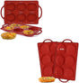 Silicone Muffin Top Pan & Metal Frame Round Egg Baking Pan V1258-DP02-C-28