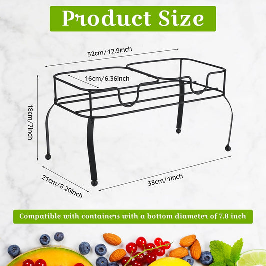 Metal Beverage Dispenser Stand for Parties Double Drink Stand Dispenser Holder Stand for Glass Jar Bottles(1 V1258-DP02-C-2819