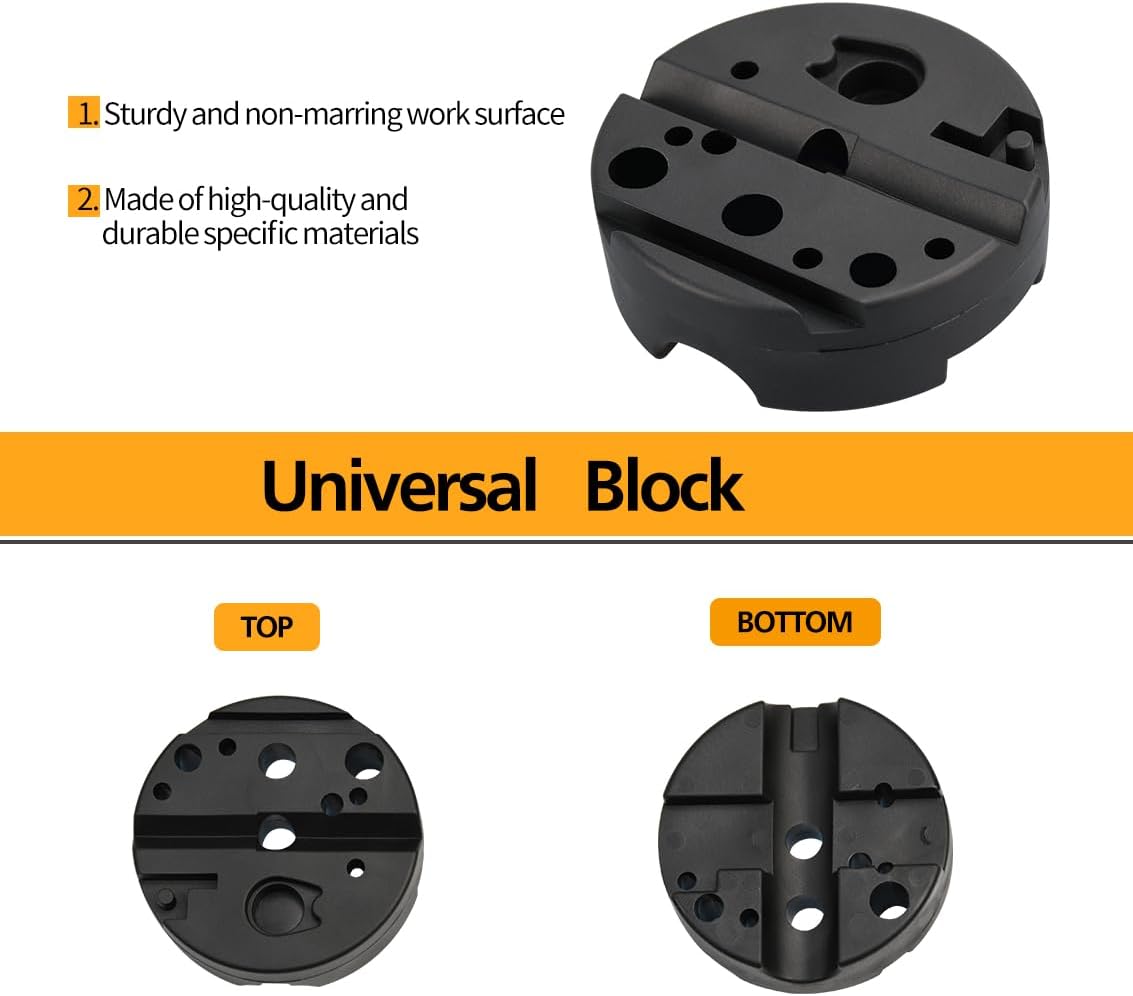 Pin Punch Set, 14pcs Removing Repair Tools, including Universal Block, Pin Punches and Hammer V1258-DP02-C-284