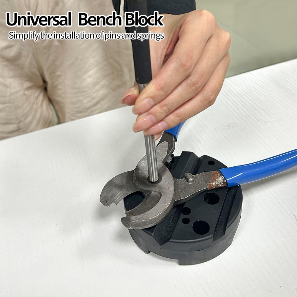 Pin Punch Set, 14pcs Removing Repair Tools, including Universal Block, Pin Punches and Hammer V1258-DP02-C-284