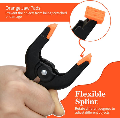 12 Pack 6 Inch Plastic Spring Clamps, for Crafts, Woodworking, Backdrop Stand, Photography, Home Dec V1258-DP02-C-286