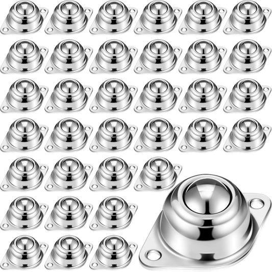 30 Pcs 5/8" Roller Ball Transfer Bearings Carbon Steel Round Ball Bearing Rollers Casters for Conveyor Roller V1258-DP02-C-2864