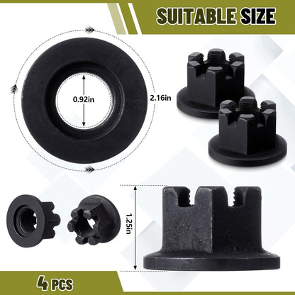 4 Pcs 501110 Rotary Cutter Castle Nut Compatible with King Kutter Rotary Cutter Gearbox 1"-14 Fine Thread V1258-DP02-C-2875