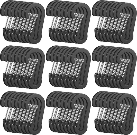 72pcs Carabiner Clips Bulk 2 Inch Small Spring Mini Carabiner Clip Aluminum Lightweight D-Shape Spring for V1258-DP02-C-2884