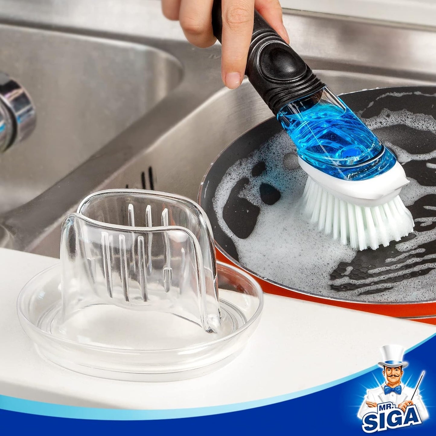 Soap Dispensing Dish Brush Refills, 4 Pack V1258-DP02-C-2890