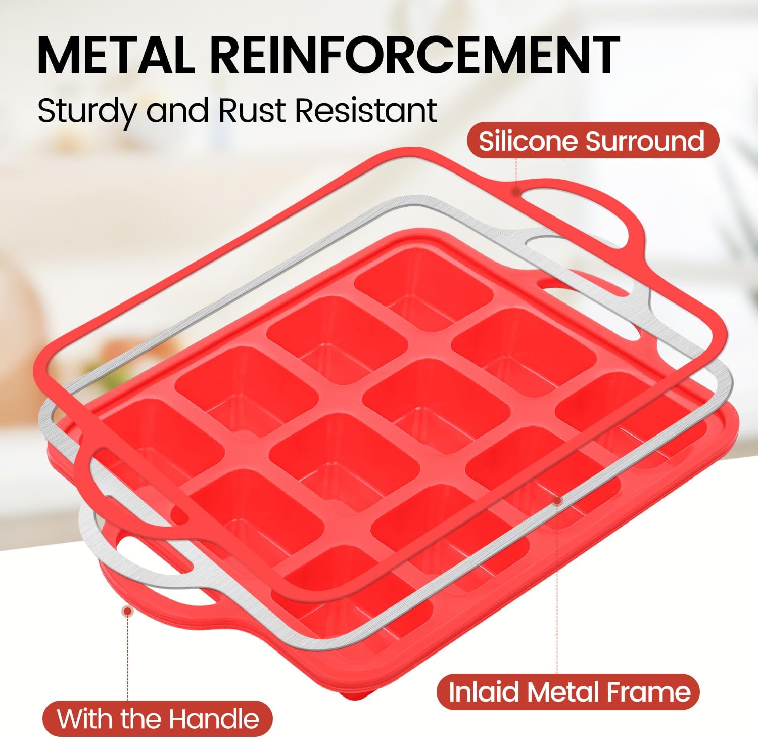 Silicone Muffin Top Pan & Silicone Mini Loaf Pan V1258-DP02-C-29