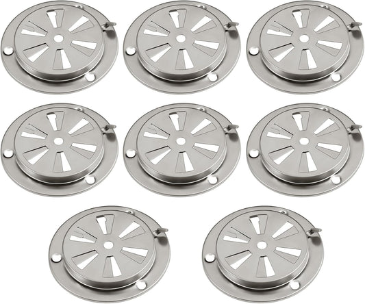 Stainless Steel BBQ Smoker Air Vent - Adjustable Grill Damper for Controlling Airflow - Replacement Parts for V1258-DP02-C-2908