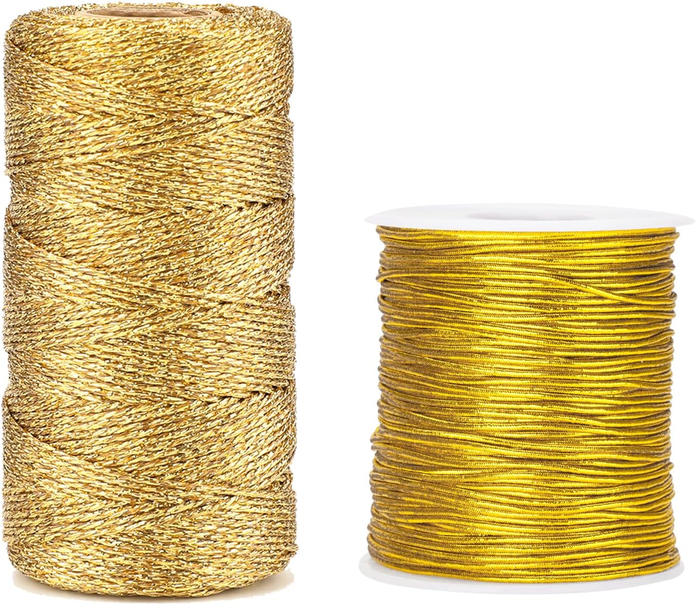 328 ft Gold Twine String and 328 ft Gold Elastic Cord V1258-DP02-C-2921