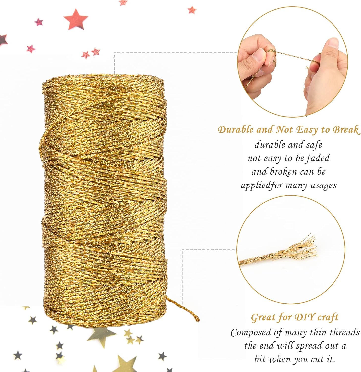Gold Twine String and Gold Rope Bundle V1258-DP02-C-2922